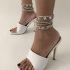 Butterfly Ankle Bracelet for Women Rhinestone Anklets Bulk Adjustable Layered Beach Ankle Bracelet Braided Chain Anklet Charm Ankle Bracelet Jewerly - view 2