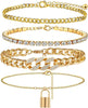 Butterfly Ankle Bracelet for Women Rhinestone Anklets Bulk Adjustable Layered Beach Ankle Bracelet Braided Chain Anklet Charm Ankle Bracelet Jewerly - gold lock