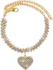 Butterfly Ankle Bracelet for Women Rhinestone Anklets Bulk Adjustable Layered Beach Ankle Bracelet Braided Chain Anklet Charm Ankle Bracelet Jewerly - LX gold heart