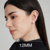 18K Gold Plated 925 Sterling Silver Shell Pearl Stud Earrings - view 3