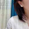 18K Gold Plated 925 Sterling Silver Shell Pearl Stud Earrings - view 5