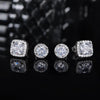 18K Gold Plated Halo Stud Earrings 925 Sterling Silver Cubic Zirconia Stud Earrings Round Square Diamonique Stud Earrings Set for Women - view 5
