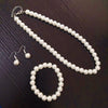 Fashion Classic Faux Pearl Jewelry Set Necklace Bracelet Earrings for Women Best Gift - view 2