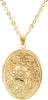 Vintage Engraved Flower Empaistic Photo Locket Hold Picture Oval Round Pendant Necklace Antique Carved Pattern Souvenir Memorial Clavicle Jewelry for - main view