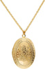 Vintage Engraved Flower Empaistic Photo Locket Hold Picture Oval Round Pendant Necklace Antique Carved Pattern Souvenir Memorial Clavicle Jewelry for - 1
