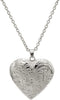 Vintage Engraved Flower Empaistic Photo Locket Hold Picture Oval Round Pendant Necklace Antique Carved Pattern Souvenir Memorial Clavicle Jewelry for - silver heart