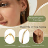 8 Pairs Clip On Hoop Earrings Stainless Steel Clip On Earrings for Women Fake Hoop Earring Spring Hoop Earring For Non-Pierced Ears - view 2