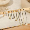 8 Pairs Clip On Hoop Earrings Stainless Steel Clip On Earrings for Women Fake Hoop Earring Spring Hoop Earring For Non-Pierced Ears - view 6
