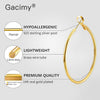 Gold Hoop Earrings for Women, 14K Gold Plated Thin Hoops - view 3