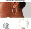 Gold Hoop Earrings for Women, 14K Gold Plated Thin Hoops - view 7
