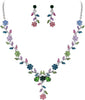 Women's Wedding Jewelry Set for Bride, Prom Bridal Accessories - 15-Multi Colour Silver-Tone