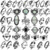 Vintage Silver Knuckle Rings Set for Women, Chunky Boho Rings - view 7