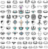 Vintage Silver Knuckle Rings Set for Women, Chunky Boho Rings - 85