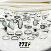 Vintage Silver Knuckle Rings Set for Women, Chunky Boho Rings - view 3