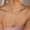 Pearl Necklaces for Women 14K Gold Plated Wedding Choker Necklace with Freshwater Cultured Pearl Dainty Pearl Strand Necklaces Adjustable 5cm - view 2