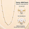 Pearl Necklaces for Women 14K Gold Plated Wedding Choker Necklace with Freshwater Cultured Pearl Dainty Pearl Strand Necklaces Adjustable 5cm - view 5