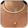 Pearl Necklaces for Women 14K Gold Plated Wedding Choker Necklace with Freshwater Cultured Pearl Dainty Pearl Strand Necklaces Adjustable 5cm - pearl choker
