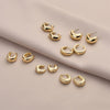 6 Pairs Chunky Gold Hoop Earrings for Women, 14K Gold Plated Hoop Earrings, Thick Lightweight Twisted Huggie Hoops Earring Set for Women’s Jewelry - view 5