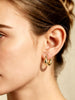 6 Pairs Chunky Gold Hoop Earrings for Women, 14K Gold Plated Hoop Earrings, Thick Lightweight Twisted Huggie Hoops Earring Set for Women’s Jewelry - view 6