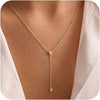 Dainty 14k Gold Plated Silver Cubic Zirconia Necklaces for Women with Simple CZ Jewelry Necklaces Trendy Gifts - Gold simple CZ necklace