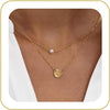 Dainty 14k Gold Plated Silver Cubic Zirconia Necklaces for Women with Simple CZ Jewelry Necklaces Trendy Gifts - layered pearl necklaces gold