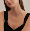 Dainty 14k Gold Plated Silver Cubic Zirconia Necklaces for Women with Simple CZ Jewelry Necklaces Trendy Gifts - view 3