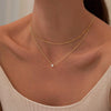 Dainty 14k Gold Plated Silver Cubic Zirconia Necklaces for Women with Simple CZ Jewelry Necklaces Trendy Gifts - view 5