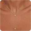 Dainty 14k Gold Plated Silver Cubic Zirconia Necklaces for Women with Simple CZ Jewelry Necklaces Trendy Gifts - Gold Y CZ