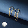 Solid 925 Sterling Silver Minimalist Cuff Earrings Chain for Women Cartilage Wrap Earrings Helix Cuffs - view 4