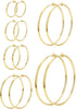 6 Pairs Clip On Hoop Earrings for Women Fake Spring Hoop Earrings - main view