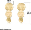 Matte Gold Silver Geometry Clip On Earrings for Women Retro Drop Clip Earrings for Women - view 3