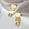 Matte Gold Silver Geometry Clip On Earrings for Women Retro Drop Clip Earrings for Women - view 5