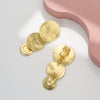 Matte Gold Silver Geometry Clip On Earrings for Women Retro Drop Clip Earrings for Women - view 6