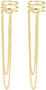 925 Sterling Silver No Piercing Cuff Earrings Chain for Women Wrap Earrings Tassel Clip On Ear - Gold Plated