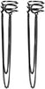 925 Sterling Silver No Piercing Cuff Earrings Chain for Women Wrap Earrings Tassel Clip On Ear - Black Gold Plated