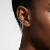 925 Sterling Silver No Piercing Cuff Earrings Chain for Women Wrap Earrings Tassel Clip On Ear - view 2