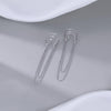 925 Sterling Silver No Piercing Cuff Earrings Chain for Women Wrap Earrings Tassel Clip On Ear - view 4