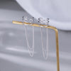 925 Sterling Silver No Piercing Cuff Earrings Chain for Women Wrap Earrings Tassel Clip On Ear - view 5