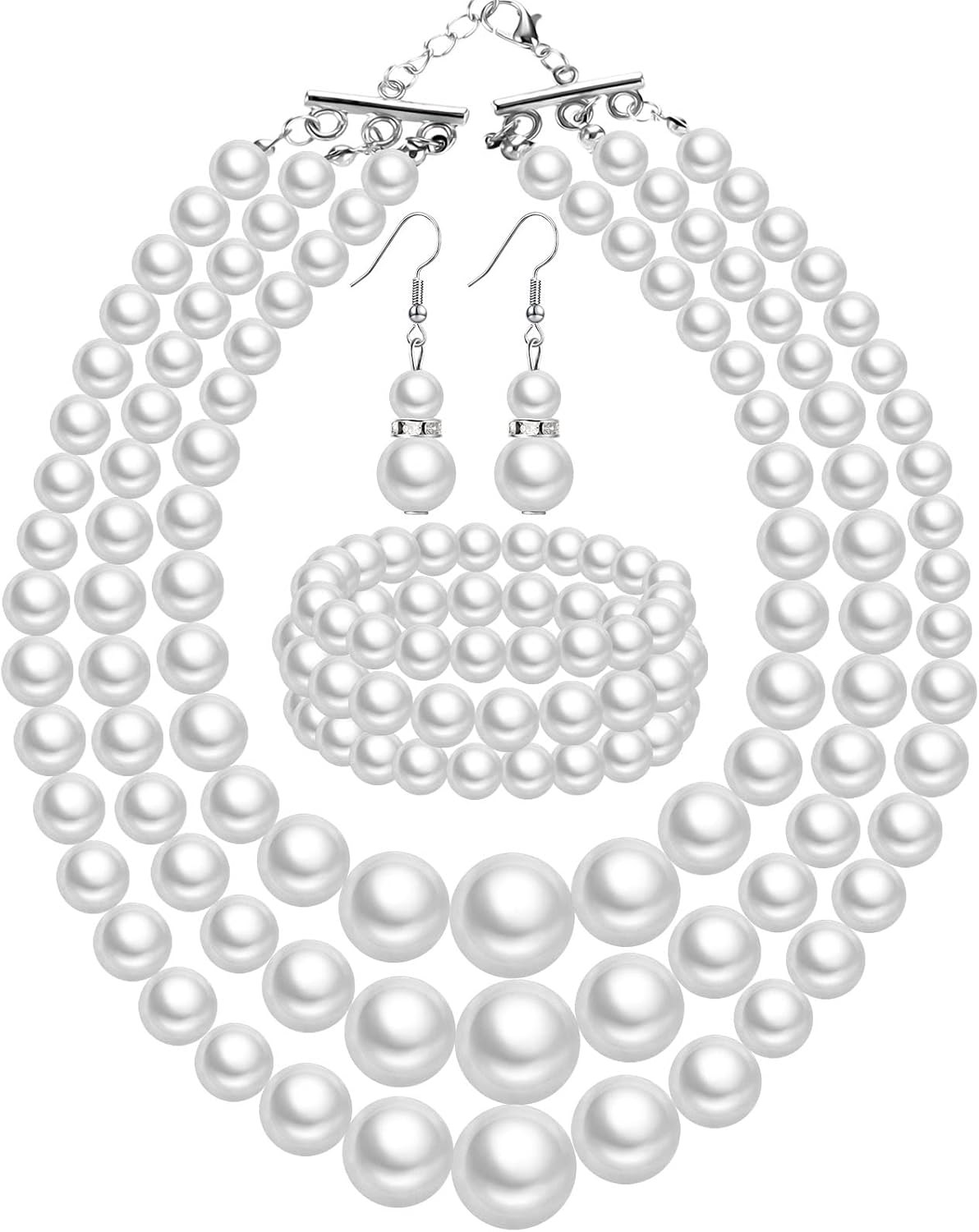 Pearl Jewelry Set for Women 20s Jewelry Gift - main view