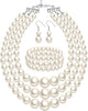 Pearl Jewelry Set for Women 20s Jewelry Gift - Beige