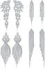 Silver Clip On Earrings for Women Rhinestone Non Pierced Dangle - Classic