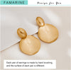 Big Disc Drop Dangle Earrings Statement Hammered Women Earrings - view 4