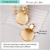 Big Disc Drop Dangle Earrings Statement Hammered Women Earrings - view 5