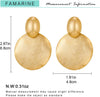 Big Disc Drop Dangle Earrings Statement Hammered Women Earrings - view 6