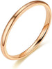 2mm Plain Stacking Band Statement Wedding Promise Ring For Women - Rose Gold 2mm 6