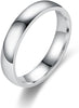 2mm Plain Stacking Band Statement Wedding Promise Ring For Women - Silver 4mm 10