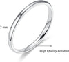 2mm Plain Stacking Band Statement Wedding Promise Ring For Women - view 2