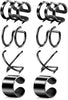 4-10 Pairs Stainless Steel Ear Cuff Helix Cartilage Clip On Wrap Earrings Fake Nose Ring Non-Piercing Adjustable - E1:4 Pairs, Black Tone
