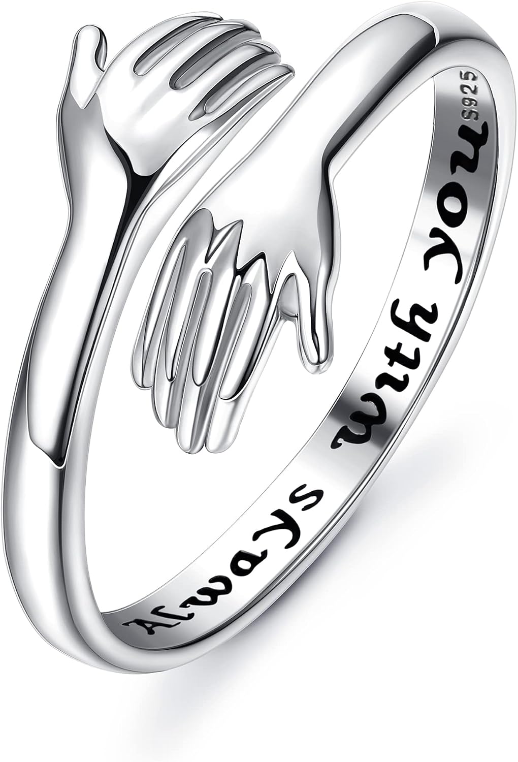 925 Sterling Silver Hug Ring for Women - main view