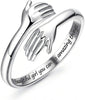 925 Sterling Silver Hug Ring for Women - Beautiful girl you can do amazing things